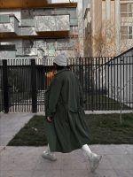 ترنچ کت گاباردین سبز - تصویر 4